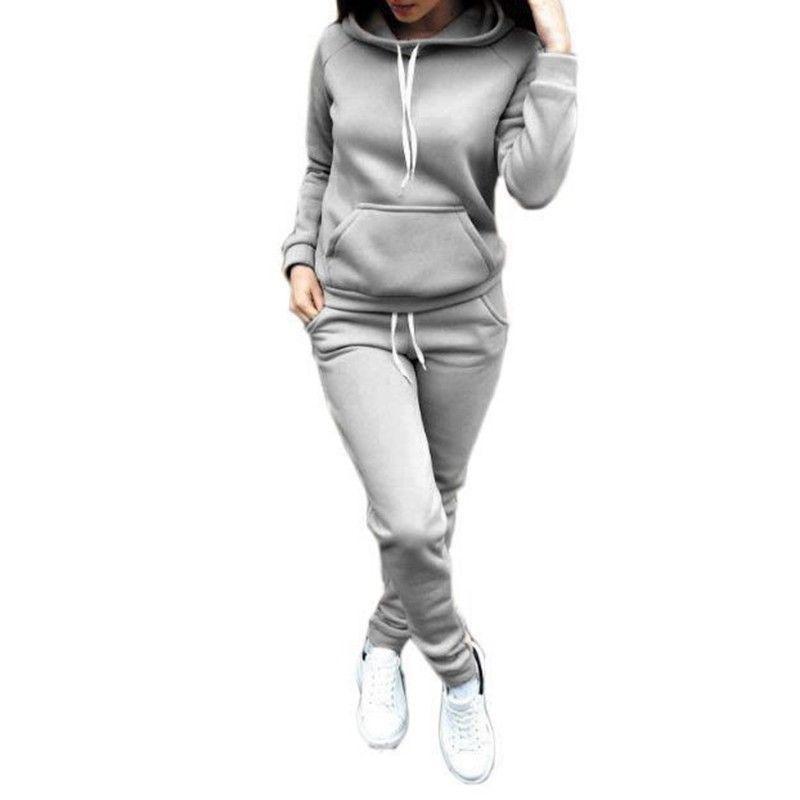 Elegant Women's Fashion Tracksuit Ensemble Luxury Hoodies Sweatshirt And Pant Set