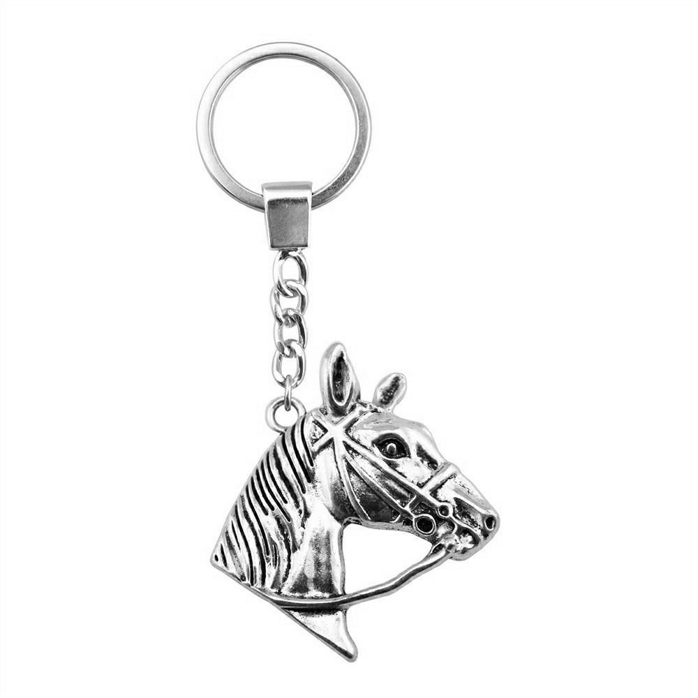Pendentifs Porte-clés Éléphant Amoureux des Animaux Bijoux en Métal Artisanat Anneau 30mm