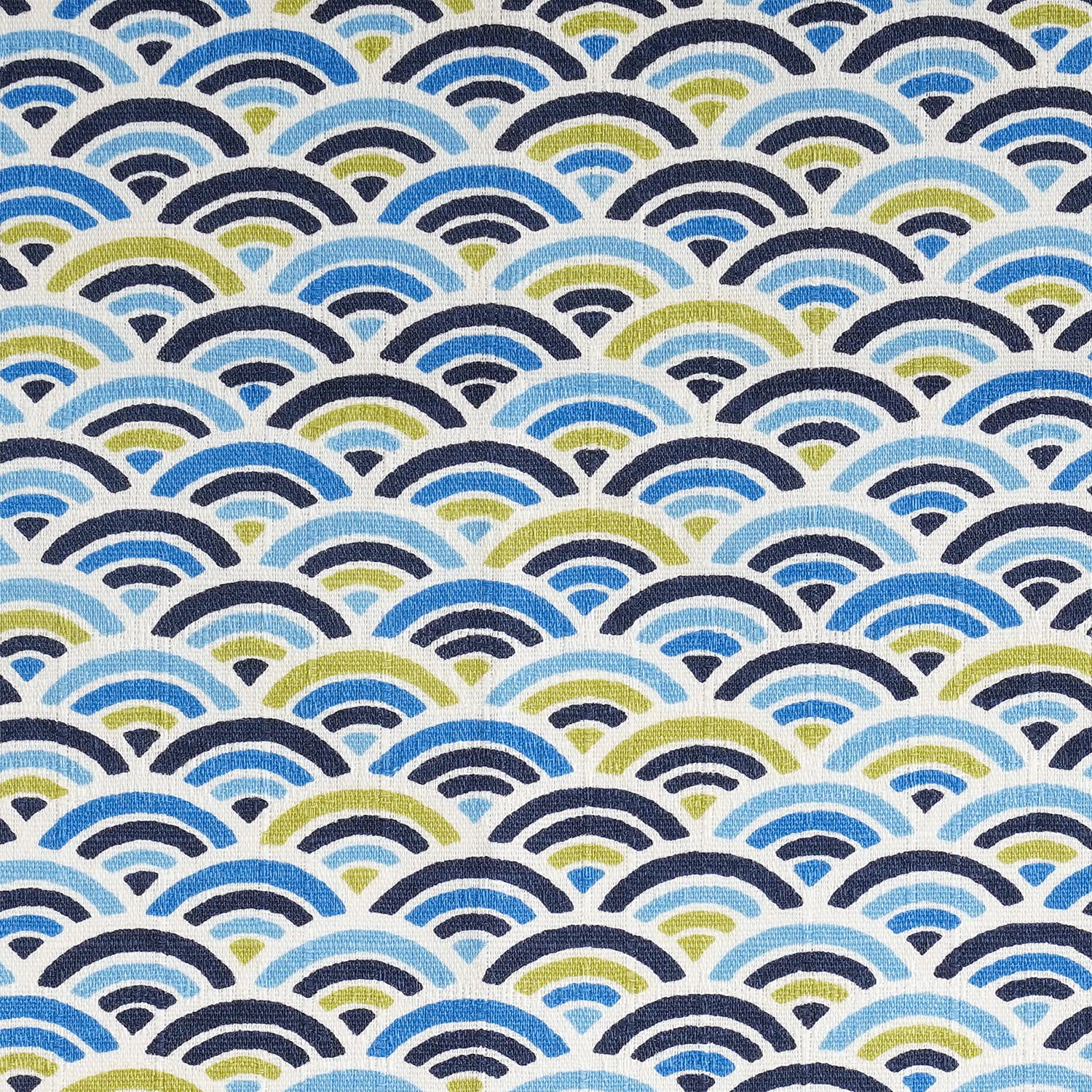 

Raw 110cm x Japanese cut Japanese made in cut approximately 110cm x Wave navy young leaves wool, 50cm, pattern, Seigaiha, cloth, style, cotton, Japan,