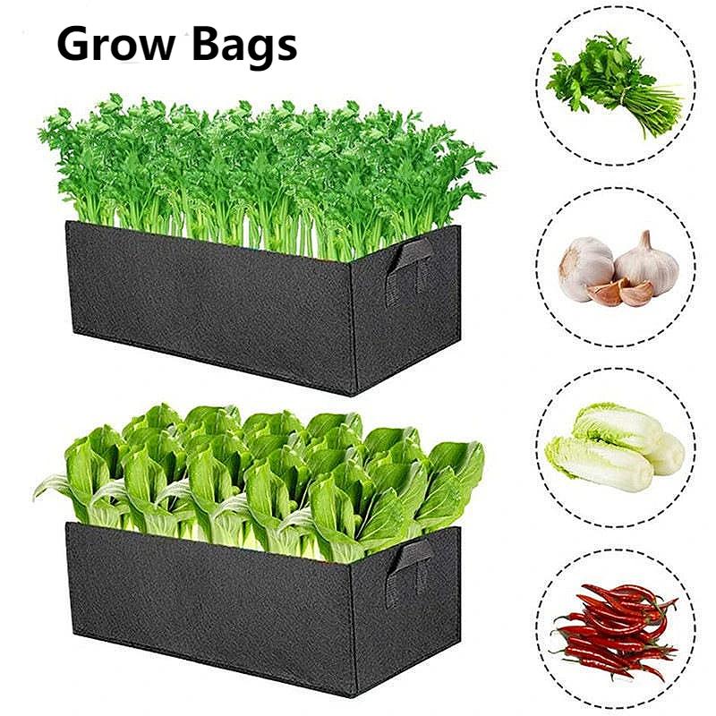 Garden Planting Bag with Handles Multi-size Felt Grow Bag Rectangle Planting Nursery Pot Vegetable Tomato Potato Planting Bags