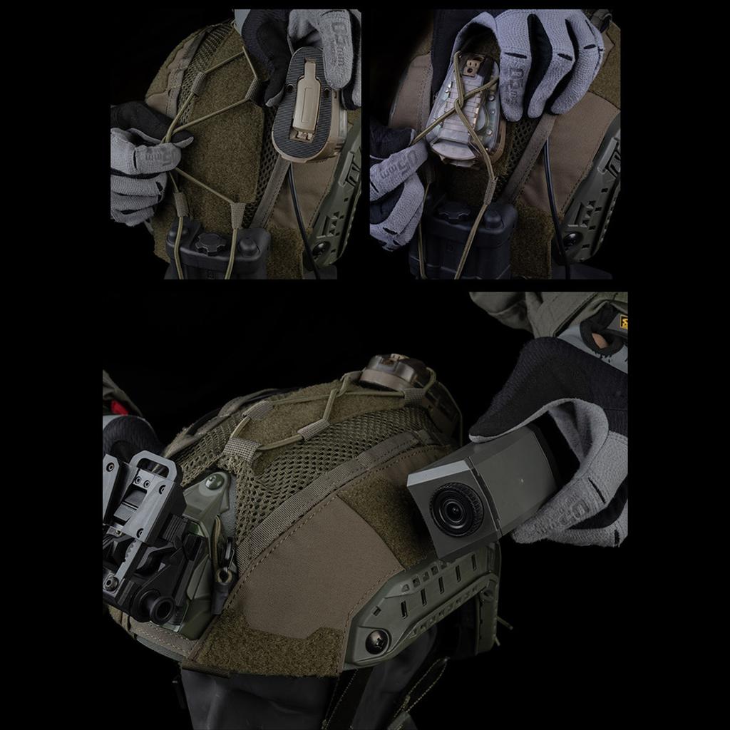 Für WOSPORT FAST SF Airsoft Paintball Helmüberzug mit elastischer Befestigungsschnur Taktische Helme Abdeckung Verschleißfest Jagdzubehör