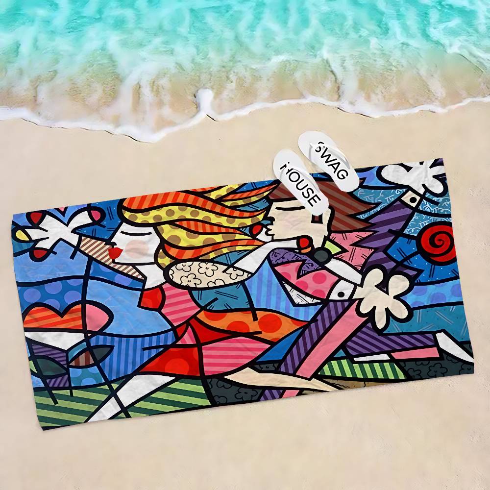 Britto Quick Drying Dish Anime Beach Swimming Towel Soft Absorbent Washcloth Children's Gifts for Kids Travel Camping Gym