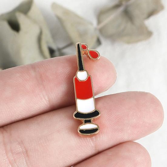 Excellent Creative Mini Brooch Syringe Injector Collar Badge Clothes Decor