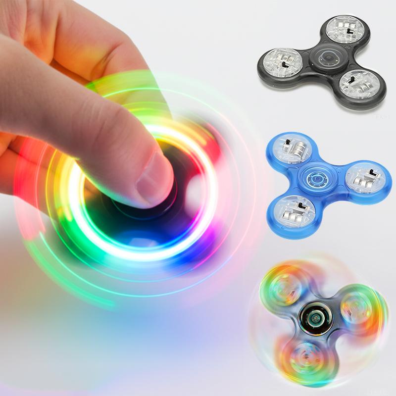 Zabawki Kreatywne Zabawki 1/2 Szt. LED Fidget Spinner Ulga w Stresie Lśniący Fidget Sensoryczny do Ulgi w Stresie Gadżet dla Dorosłych Dzieci Prezent