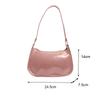 Retro Solid Color PU Leather Shoulder Bag Fashi Women's Handbags Casual Designer Hobos Underarm Bag, Suitable for Daily Use