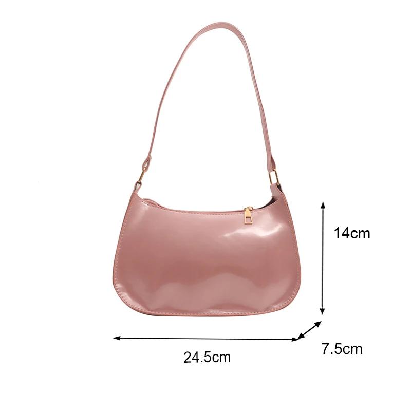 Retro Solid Color PU Leather Shoulder Bag Fashi Women's Handbags Casual Designer Hobos Underarm Bag, Suitable for Daily Use