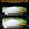 2Pcs H4 LED Dual Projector Lens Car Headlight Bubs Kit Motorcycle Canbus 90W 30000LM High Low Beam Light W/ Turbo Moto Lamp LHD 6000K White