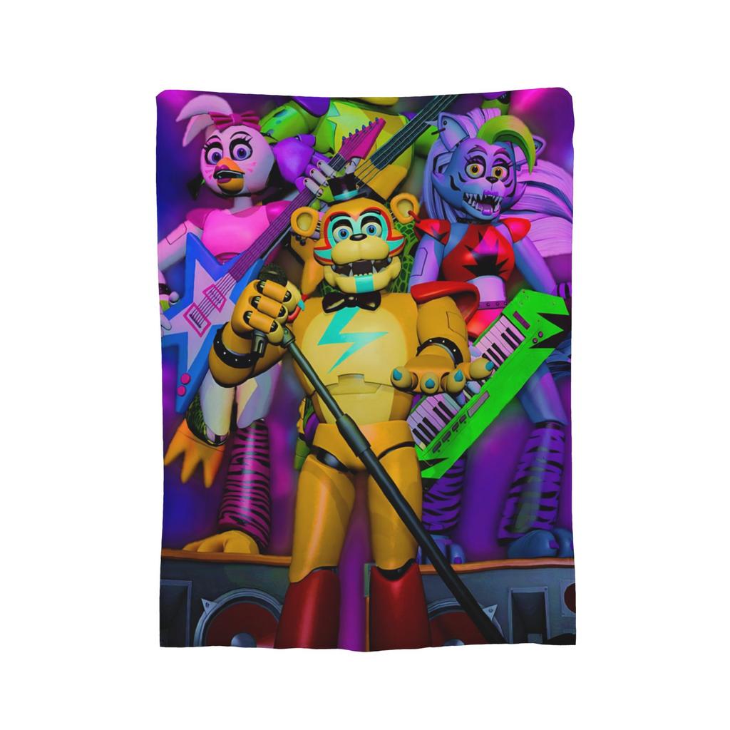 FNAF At Freddys Blanket Fleece Printed Breathable Super Warm Throw Blankets for Bedding Outdoor Bedspreads