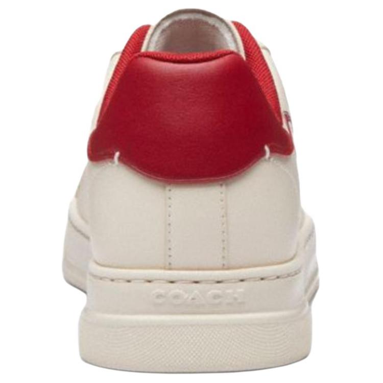 Coach Highline Synthetic Leather Snake Year Limited Round Toe Lace-Up Low-Top Sneakers Women Sneakers Red CZ360-CAH