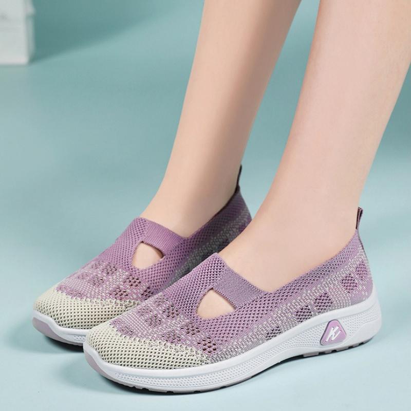 Fashion Hollow Women's Casual Shoes Durable Moms Shoes Breathable Lightweight Womens Flats Shallow Summer Women Shoes Fashion Zapatillas