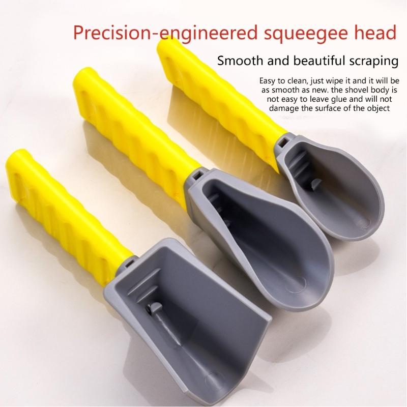 3 Pieces Precise Corner Scraper Set Featuring ABS Nylon Grip for Smooth Grouting on Various Surfaces Including Tiles and Exteriors