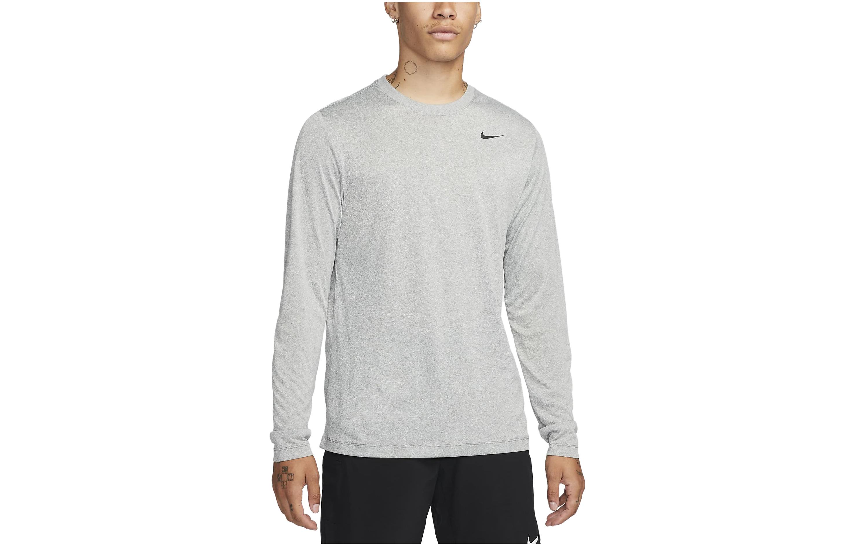 Nike T Shirts Men s Gray Crew Neck Moderate DX0993-063 XXL