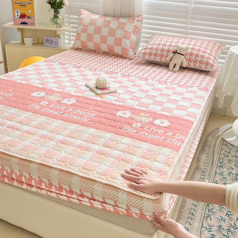 

Моющийся чехол на кровать Queen Size, простыня, наматрасник с тиснением, стеганый чехол для матраса King (Без наволочки) 180x200cm