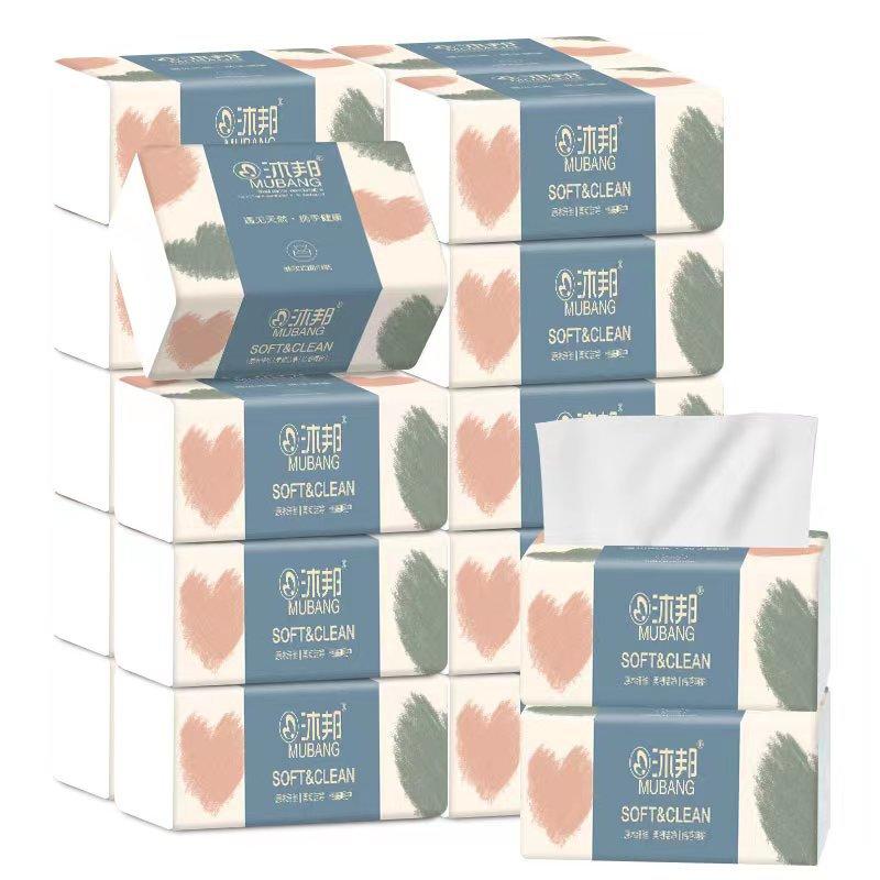 60 Pack Household Drawable Paper Package Whole Box Paper Towels Portable Pack Thickened Non-fragrant Removable Facial Tissue Napkins(recommend carton