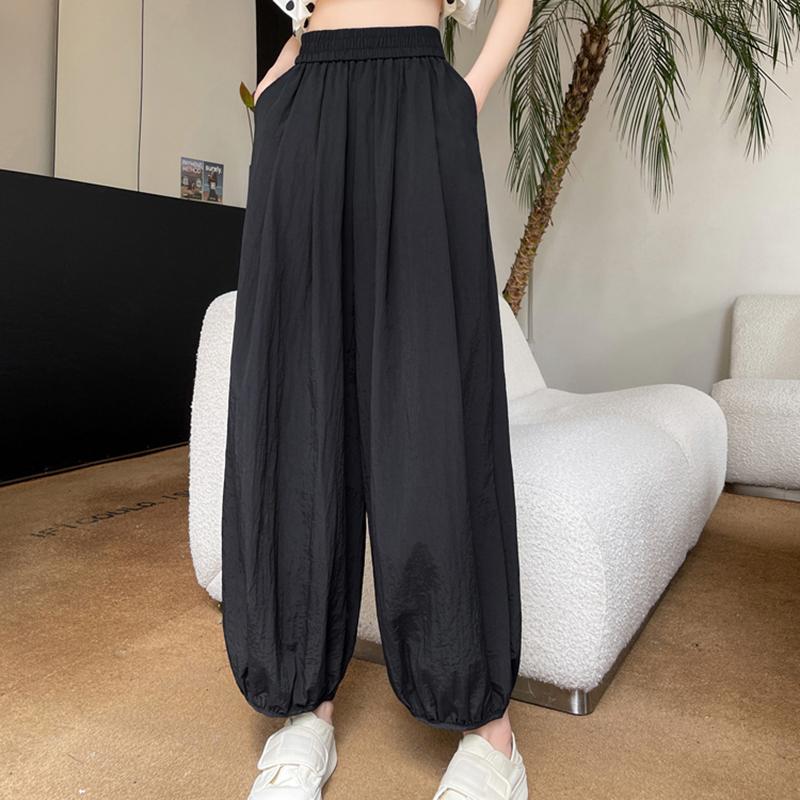 Women Cotton Linen Sweatpants Loose Lazy Ice Silk Thin Summer Lantern Trousers Casual Sunscreen Japan Yamamoto Wide Leg Pants