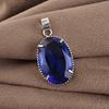 Pandantiv din Argint cu Piatră Prețioasă Tanzanit Albastru Închis 1,75", Argint Sterling 925 Bijuterii Lucrate Manual, Pandantiv Cadou de Ziua de Naștere Pentru Ea PP-63-12