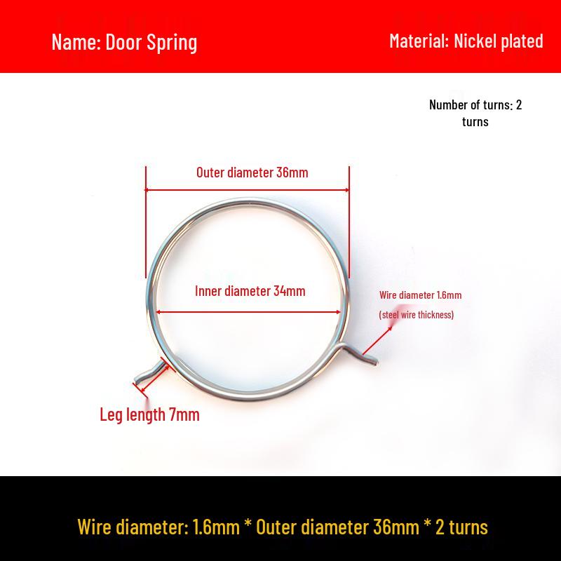 Yellow Anti-Theft Door Handle Torsion Spring for Interior Sliding Doors In Hotels and Bathrooms