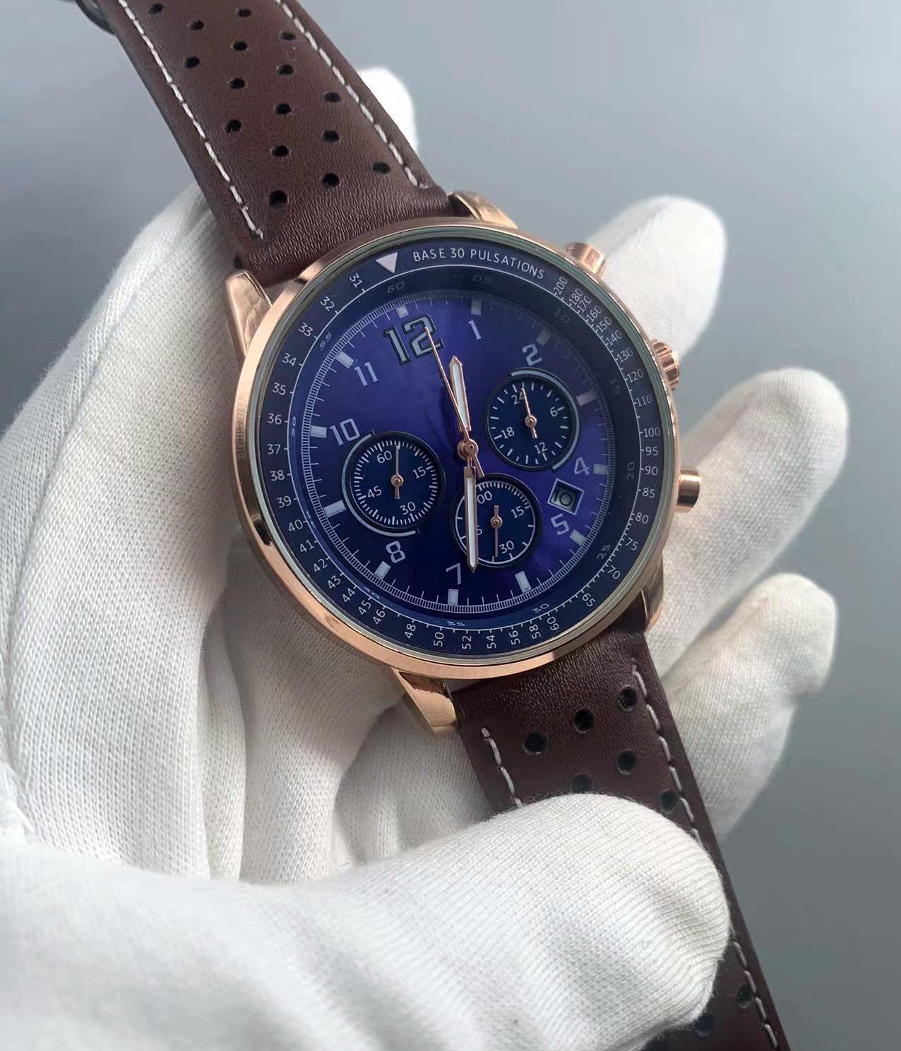 

Спортивный многофункциональный хронограф Xitiejia с датой и кожаным ремешком