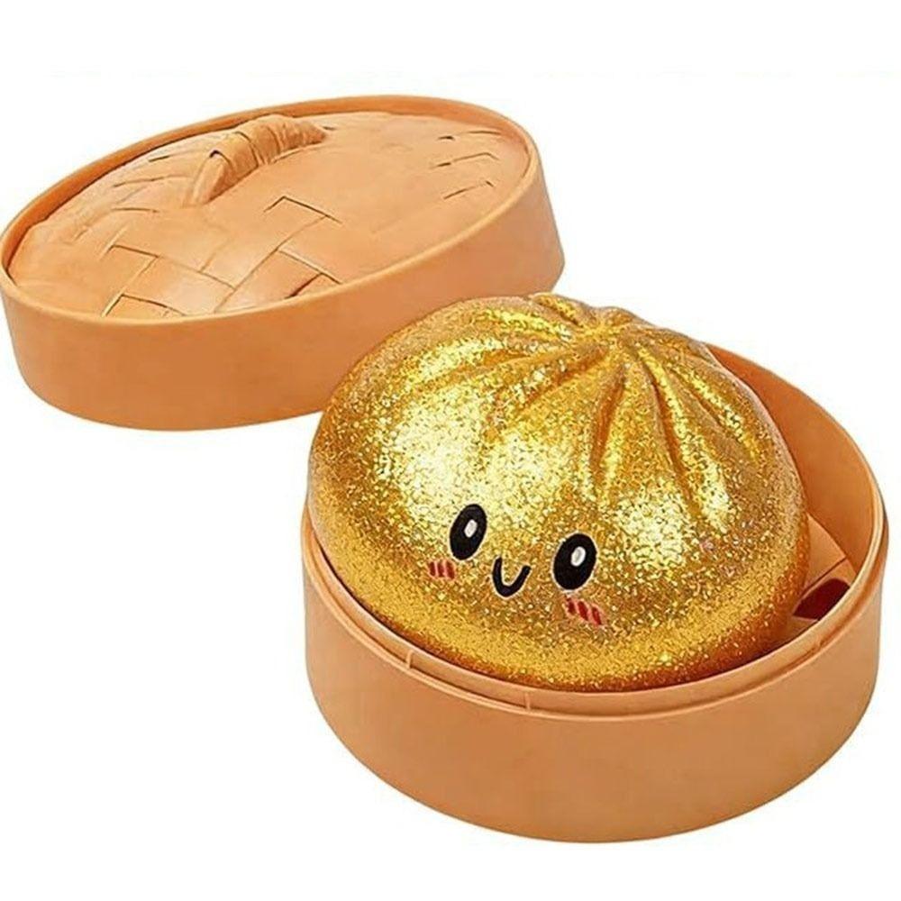 Glitter Dumplings Squishy Toy Soft Squishy Toy  Relaxation Tool золотой
