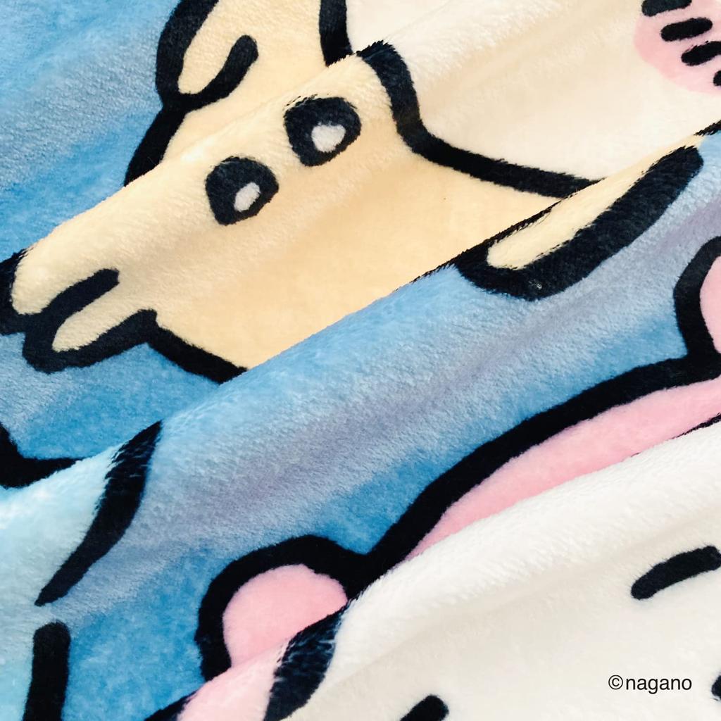 MORIPiLO Morishita Schoßdecke Chikawa Hachiware Kaninchen Blau 70x100cm Halbdecke Etwas Kleines und Niedliches Charakterware 4620772