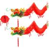 2pcs Chinese New Year Dragon, Chinese Dragon Garland Hanging Decoration with 1 Lantern for Spring Festival Lunar New Year Party Home, Shops,