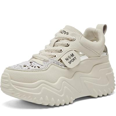 Leder Damenschuhe Herbst Tennis Damen Wohnungen Modis Clogs Plattform Weiche Mischfarben Casual Sneaker Echtes Leder Herbst Brea