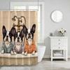 Cute Vintage Aesthetic Shower Curtains, Modern Waterproof Bath Curtain, Fabric Cloth Shower Curtain for Bathroom Decor, Brown
