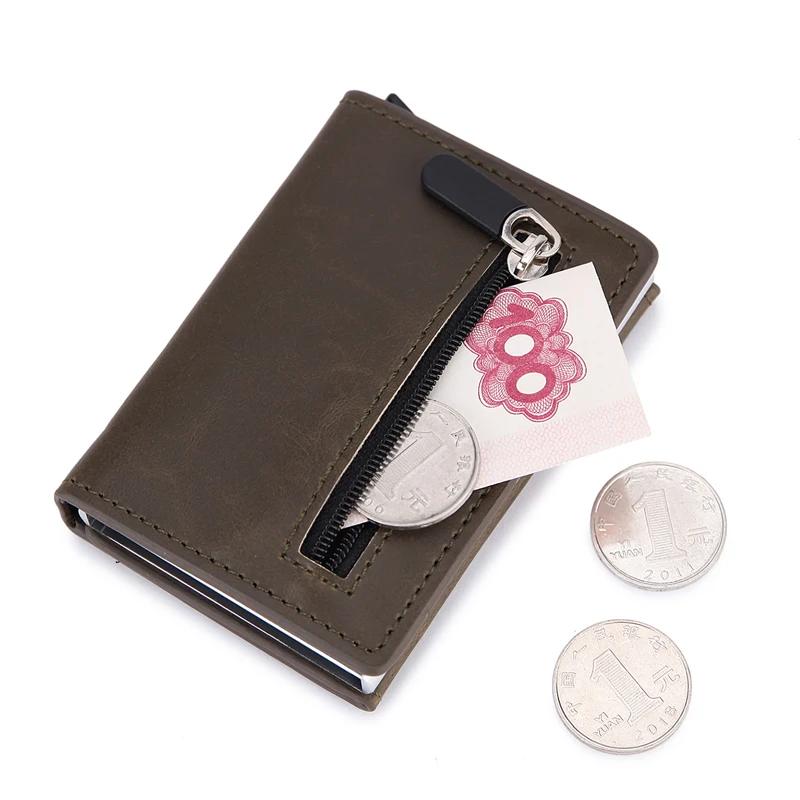 

Anti Rfid Magnetic Credit Card Holder Wallets Men Metal Male Coin Purse Bank Cardholder Case Metal Slim Minimalist Wallet Man
