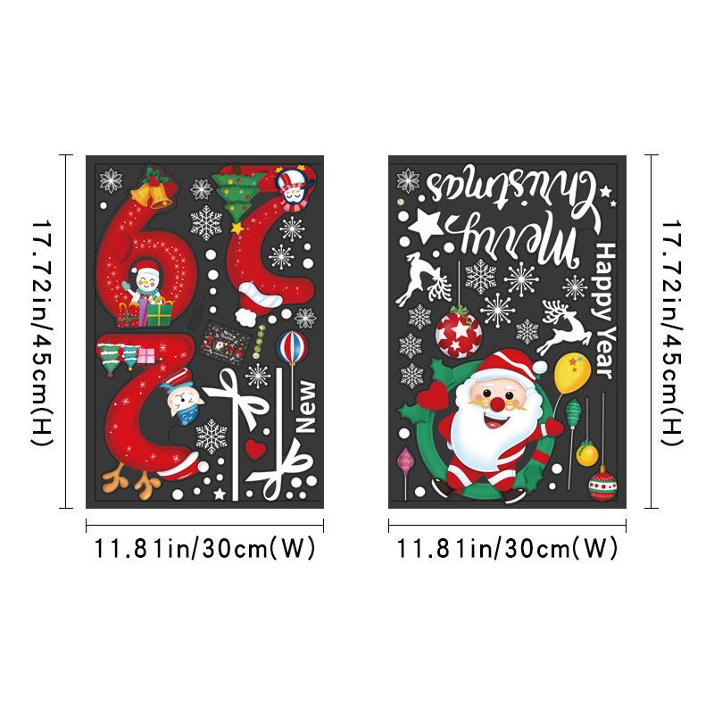 A Christmas Decoration Item for 2026 Featuring Along with Merry Christmas Greetings. These Are Window Decorations, Glass Doors.