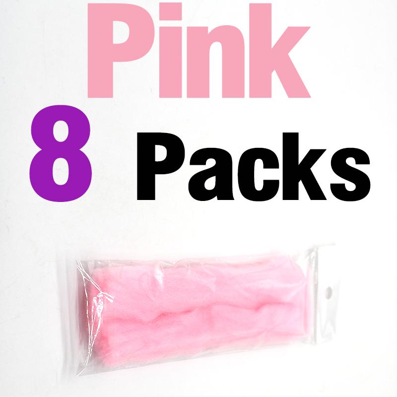 MNFT 8Packs Soft Colorful Egg Yarn Glow Bug Yarns Fiber Baitfish Lure Parachute Fly Tying Material Streamer Flies