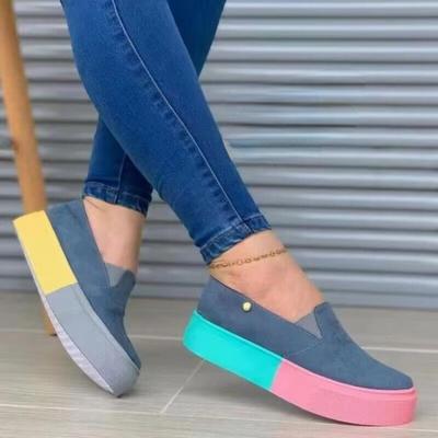 European and American Trend Women's Single Shoes 2024 Spring and Autumn New Thick Sole Simple Lazy Single Shoes Jean Shoes For
