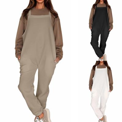 Jumpsuits For Women Baggy Sleeveless Loose Fit Overalls Jumpsuits With Pockets