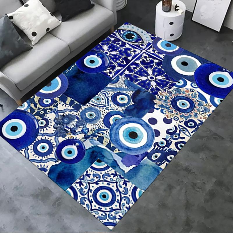 2025 New Evil Eye Carpet Rug for Living Room Bedroom Home Sofa Decoration,Kids Play Non-slip Floor Mat165