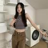 Korean Chic I-Shaped Sleeveless Camisole: Sweet Hot Girl Off-Shoulder Vest