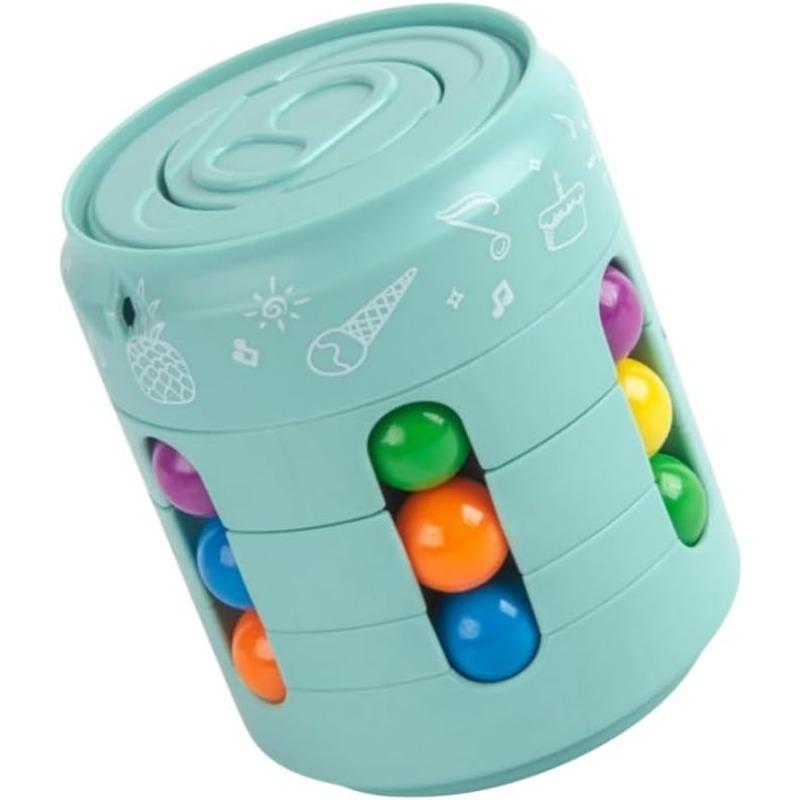 

Волшебные бобы куб вращающийся головоломка игрушки-фиджет, игрушки для снятия стресса гироскоп на кончике пальца, спиннер для снятия тревожности у взрослых 6.8*5.6*5.6cm зелёный