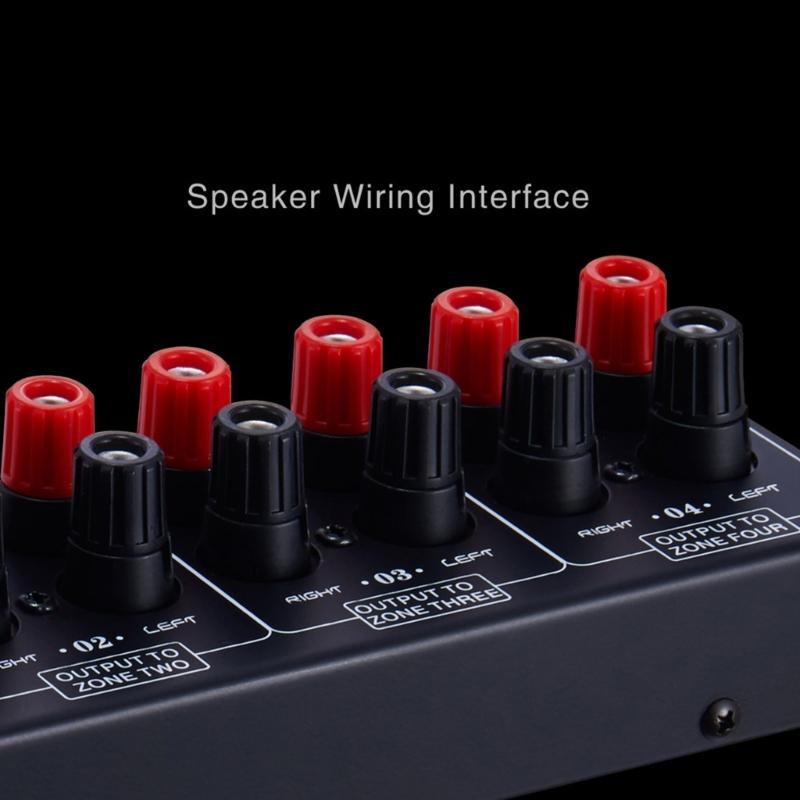 1 In 4 Out Amplifier And  Source Signal Distribution Panel Single  Input 300W Per Channel Losslessly