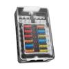 Multiple Circuit Fuses  Block Heat Resistant ABS 6 Way/12 Way Automotive Fuses  Box Simple Installation for Car Modifica