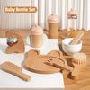 Wooden Pretend Plays Girls Toys Kitchen Game Simulated Makeup Play House Afternoon Tea Playset Cuting Food Educational Toys Gift