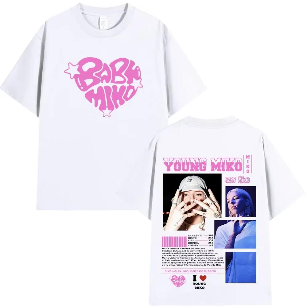 Young Miko Baby Miko T Shirt Men Women Clothing Hip Hop Oversized Short Sleeve Female T-shirt Casual Cotton T-shirt Tops
