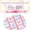 80sheet/pack Gradual Change Butterfly Sticky Note Book Korean Simple Note Book Sticker Base Material Office Accessories