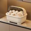 Dish Drying Rack Utensil Organizer Space Saving with Lid Drain Board Portable Drainage
