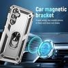 Coque de protection - BOOLING - Samsung Galaxy A15/A15 5G - Argenté - Support rotatif 360° - 2 verres trempés