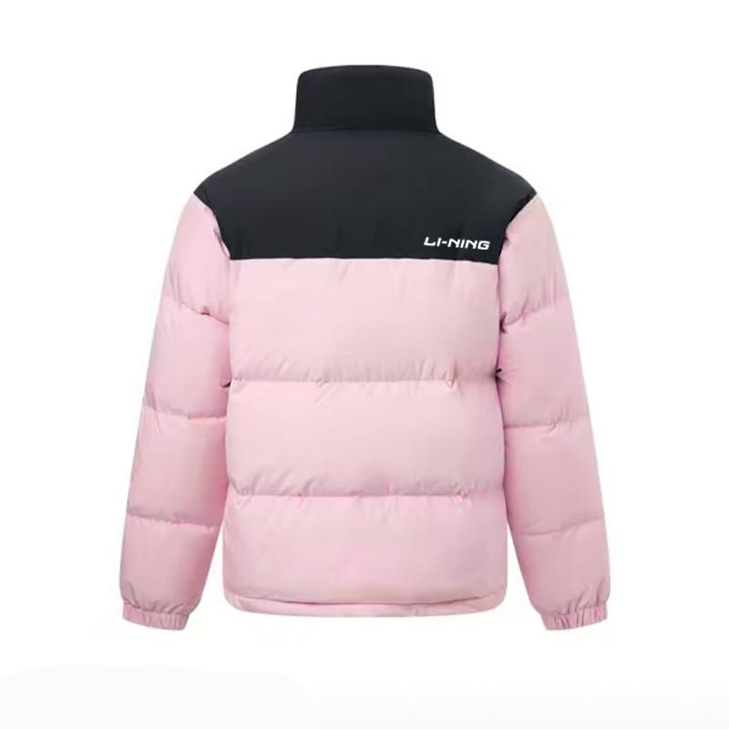 Li Ning Hot Pot Series Water-Resistant Infrared Warm Printed Color-Block Windbreaker Down Jacket Unisex Outerwear AYMU609-20