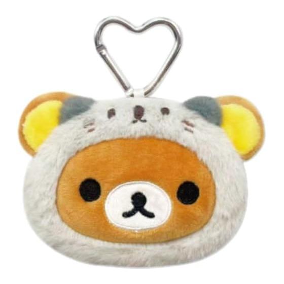 

Hatayama Shoji Rilakkuma Dararakko Mini Face Pouch Rilakkuma Face Shape Accessory Case Mini Pouch Stuffed Toy Material Cute Compact with Carabiner