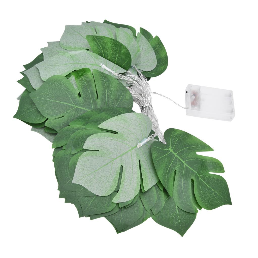 6m Simulationsblatt Lichterkette Dauerlicht Blinkend Duales Modell Künstliche Pflanze LED Lichterkette