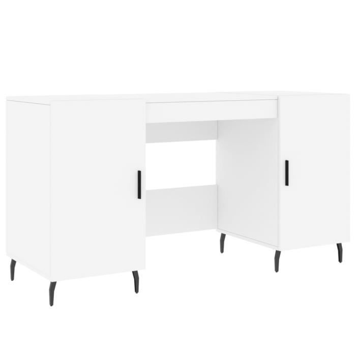 VidaXL Bureau blanc 140x50x75 cm bois d'ingénierie 829564