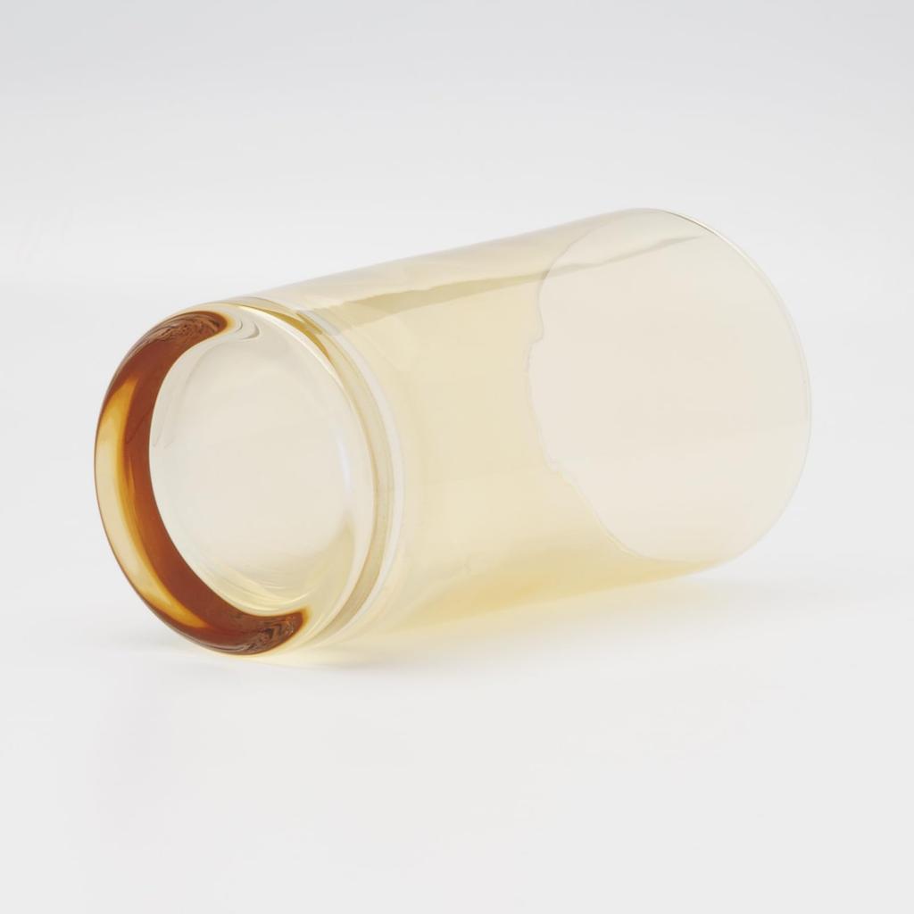 Otsuka Glass "Pinsel" Tumbler, Glass Cup, Approx. 250ml, Amber Brown, Made in Japan, 6224-725-4-1P