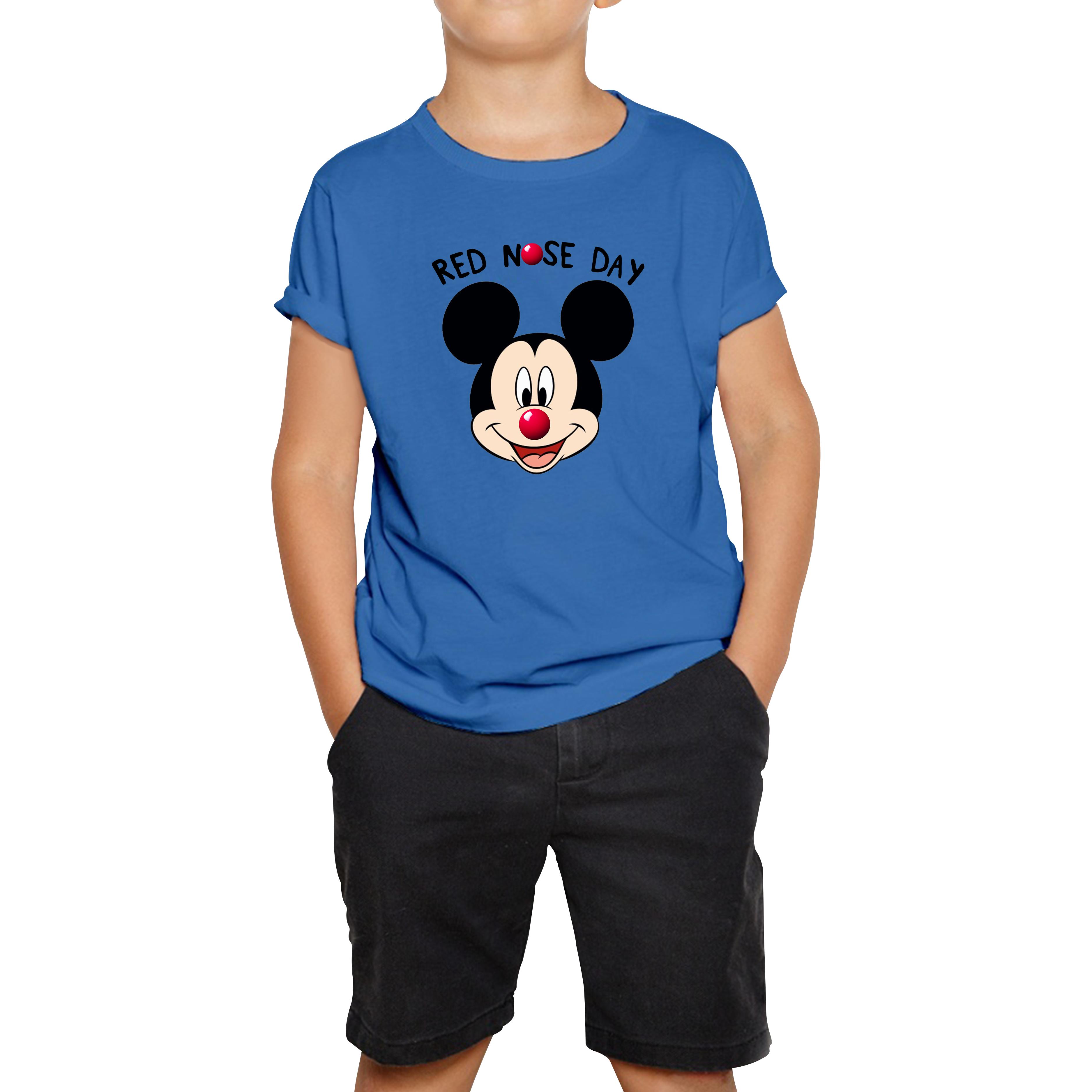 Disney Mickey Mouse Red Nose Day Kids T Shirt 140