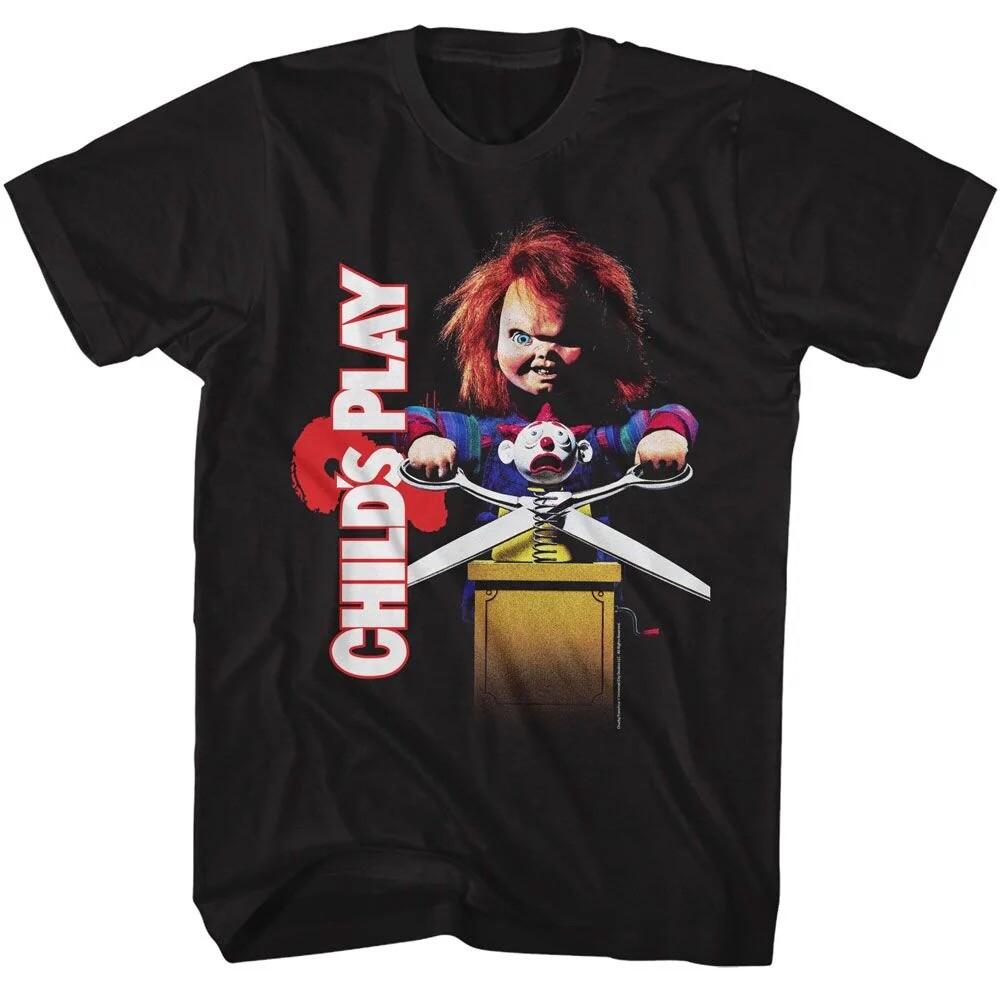 

Childs Play Chucky Men039;s T Shirt New Licensed Horror Movie Part 2 Black Cotton Unisex T-Shirt L