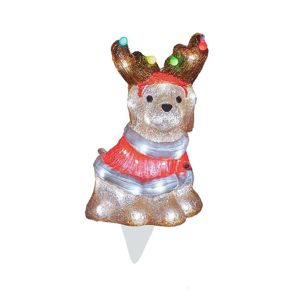 Outside Christmas Decorations Light Up Animals Dog Santa Clausoutside Supplies